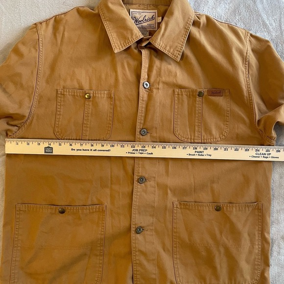 Vintage Woolrich Jacket Mens Large Saddle Canvas Chore Jacket Shacket 90s 4274 - Picture 10 of 13